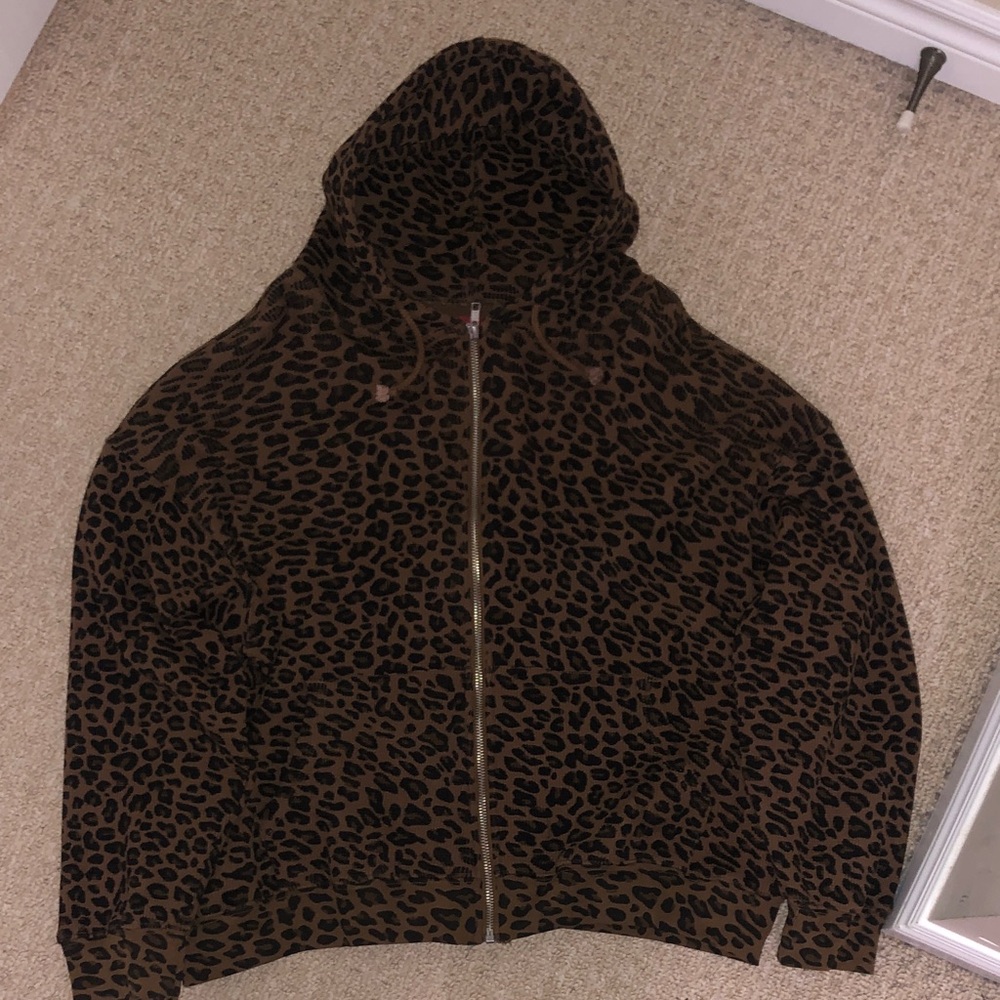 Supreme Brown and Black Patterned Hoodie